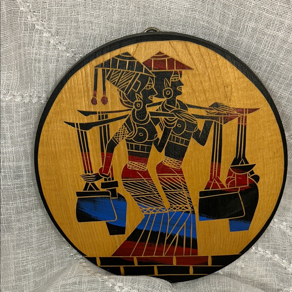 Handmade wood carving from a market in Malawi, Africa